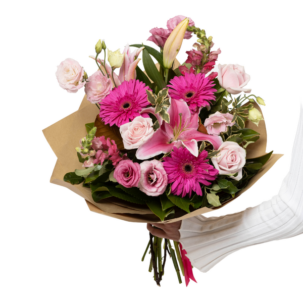 Pink Bouquet Celebration Box Flower Delivery NZ Wide