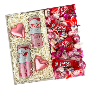 Pink Gin and Candy Gift Box for Girls | Pink Gift Box for Girls | Delivered NZ Wide | Celebration Box NZ