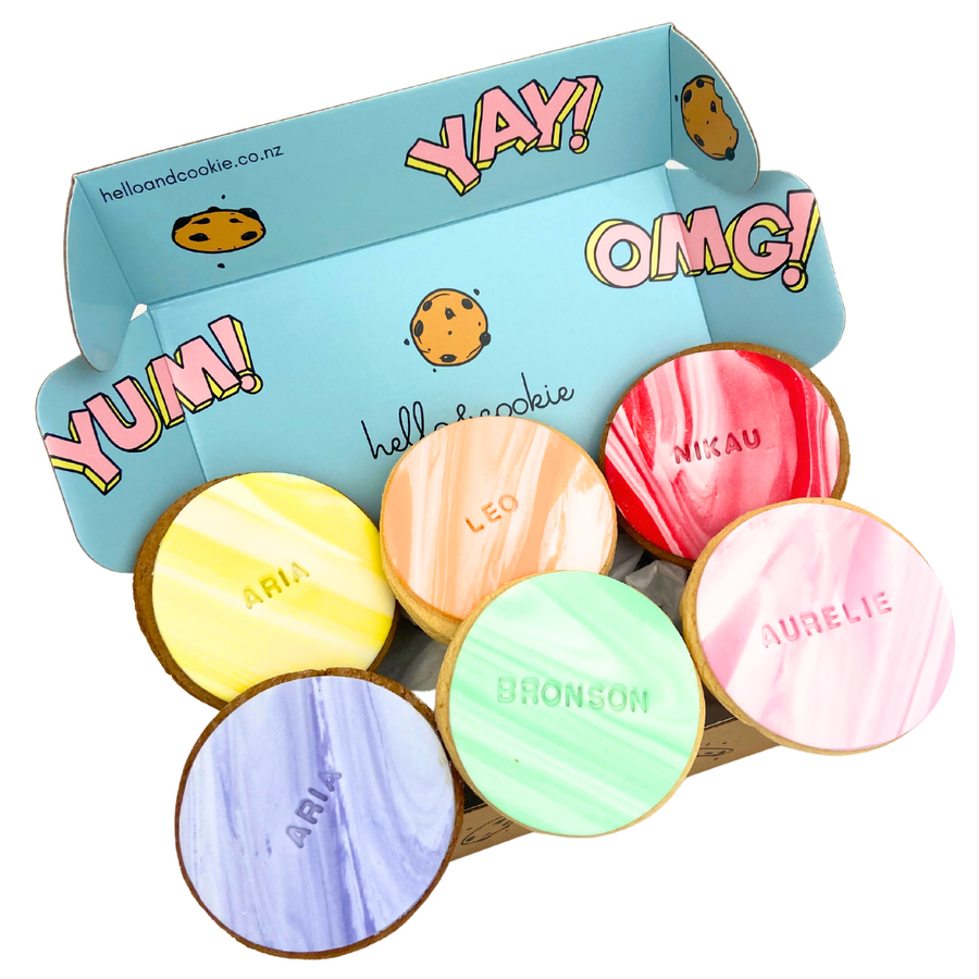 Personalised Text Cookies - 6 Pack