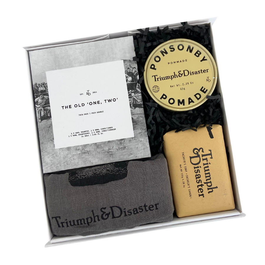 Triumph and Disaster Shampoo and Conditioner Gift Box NZ | The old one, two gift boxes nz | Celebration Box NZ