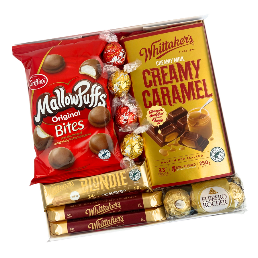 Red & Gold Choc Treats-Gift Boxes and sweet treats New Zealand wide-Celebration Box NZ