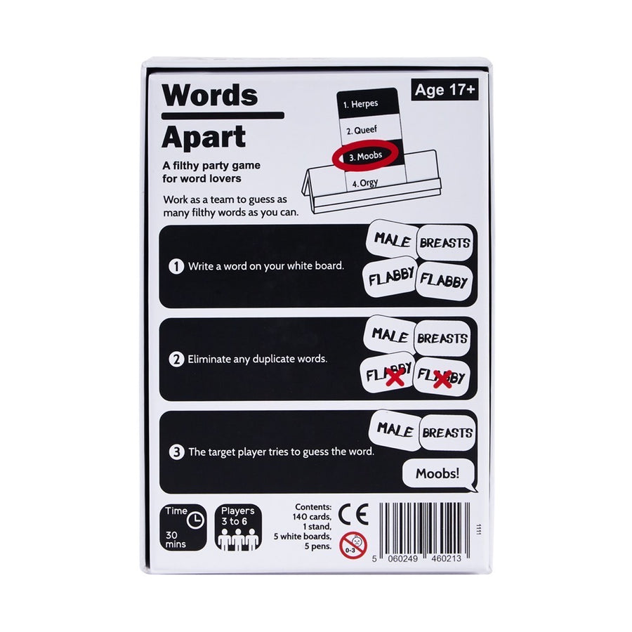 Words Apart a filthy party game for words lovers | party games nz | Nz Wide Delivery | Celebration Box NZ