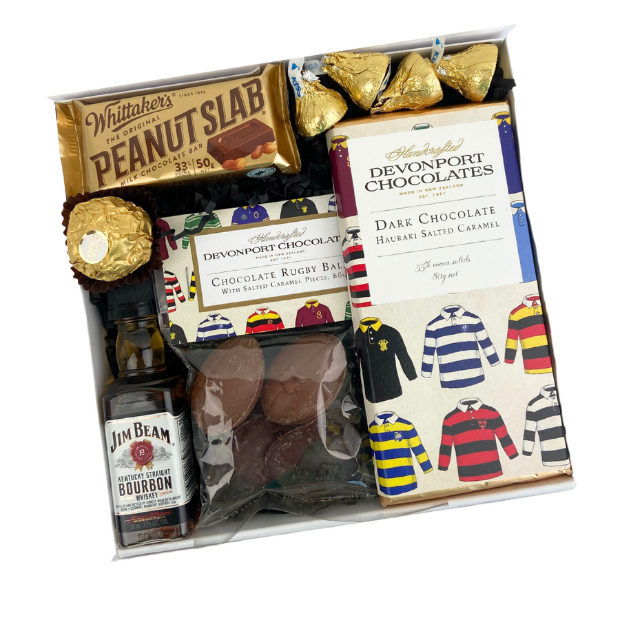 TRY ME Gift Box | Father's Day Special |Perfect for the dad who loves rugby, chocolate and bourbon | Celebration Box NZ