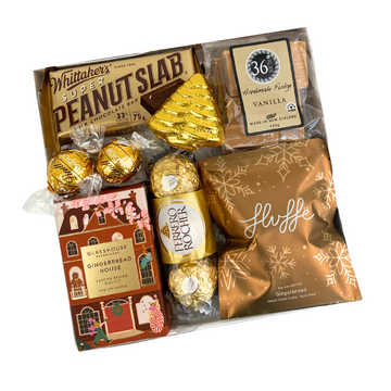 Gingerbread House Glass House candle Christmas Gift Box Delivery NZ Wide and Auckland Same Day. Celebration Box NZ.