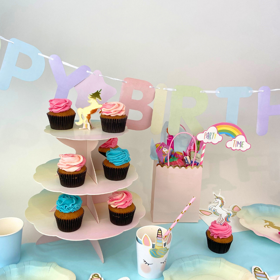 3 Tier Reversible Cake Stand | Delivered NZ Wide | Birthday Party Collection | Birthday Gift Boxes | Celebration Box NZ