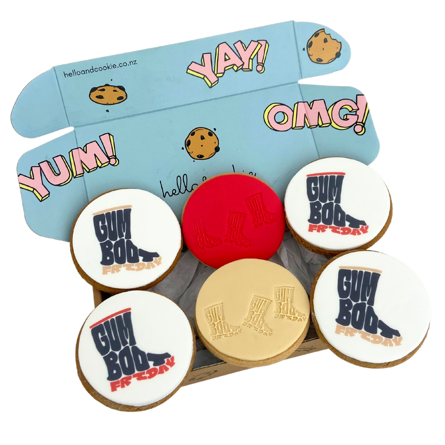 Gum Boot Friday Cookie gift Box 6 Pack | When purchased $6 goes towards I am Hope Foundation | Donate now | Celebration Box NZ