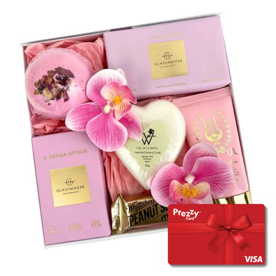 Glasshouse Beauty Gift Box with Visa Prezzy Card | Celebration Box NZ
