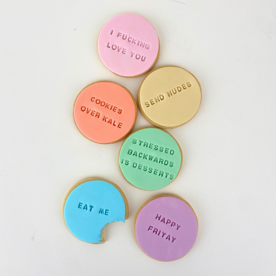 Custom Text Cookies Personalised Text Cookies for Events NZ