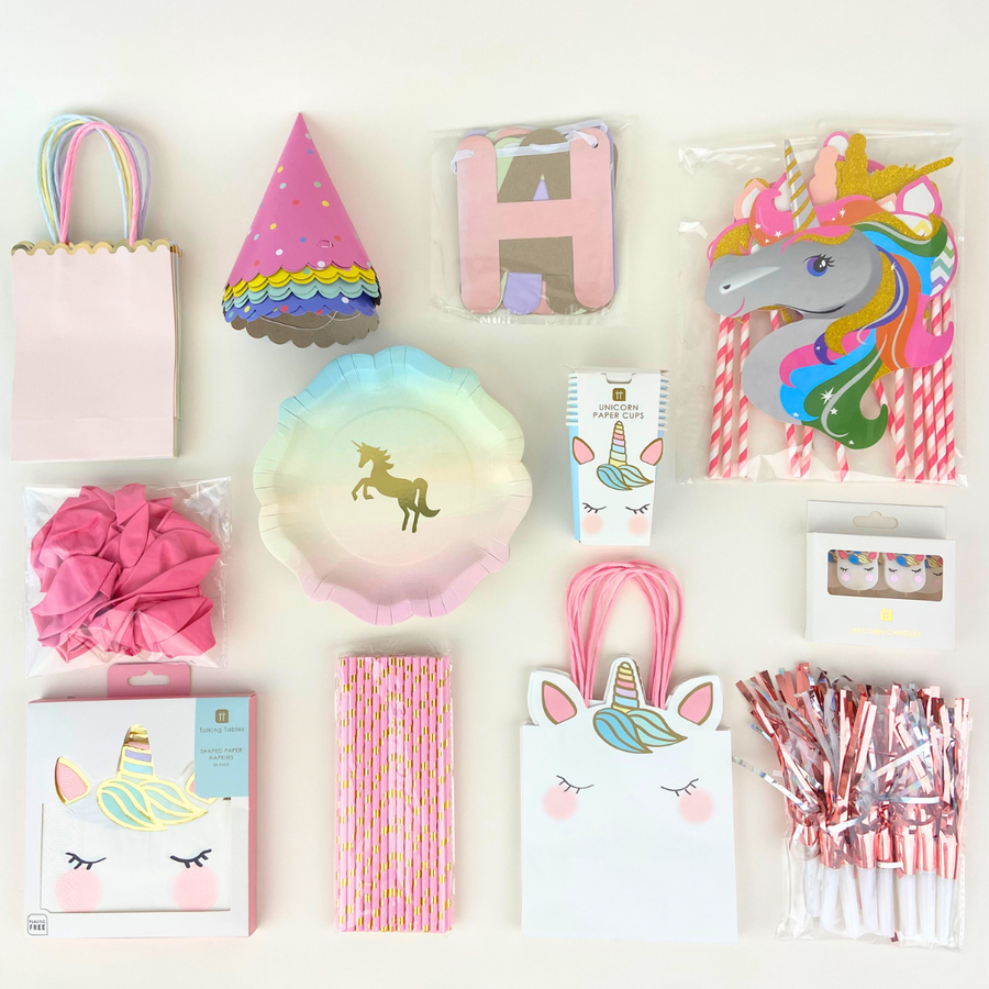 Unicorn Birthday Party Pack | The Perfect Stress Free Party Pack, Delivered NZ Wide | Birthday Party Collection | Birthday Gift Boxes | Celebration Box NZ