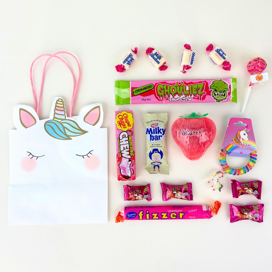Unicorn Birthday Party Bag | The Perfect Stress Free Party Pack, Delivered NZ Wide | Birthday Party Collection | Birthday Gift Boxes | Celebration Box NZ