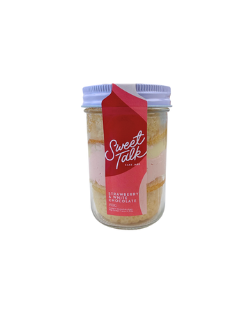 Strawberry & White Chocolate Cake Jar