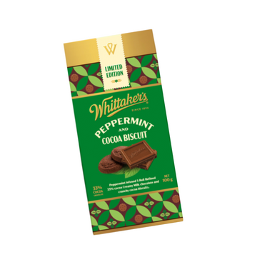 ADD ON: Whittaker's Limited Edition Peppermint & Cocoa Biscuit Milk Chocolate Block 100g