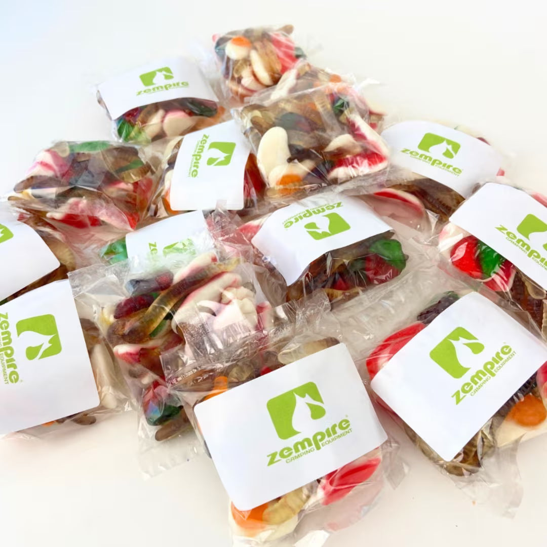 Branded candy bags for a corporate order