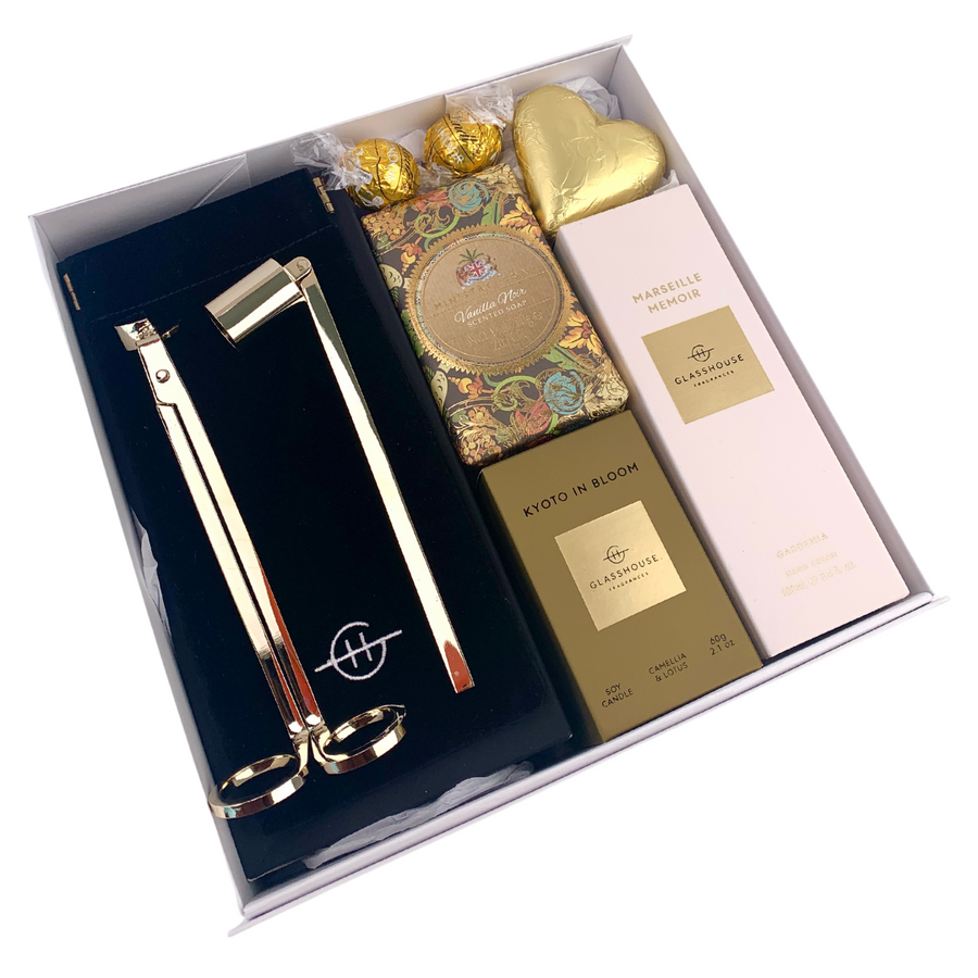Glasshouse Fragrances and Candle Gift Box. Auckland Same Day and NZ Wide Delivery with Celebration Box and The Wild Rose.
