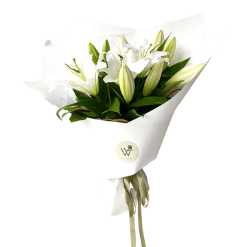 White Lily Bouquet (Auckland Only)