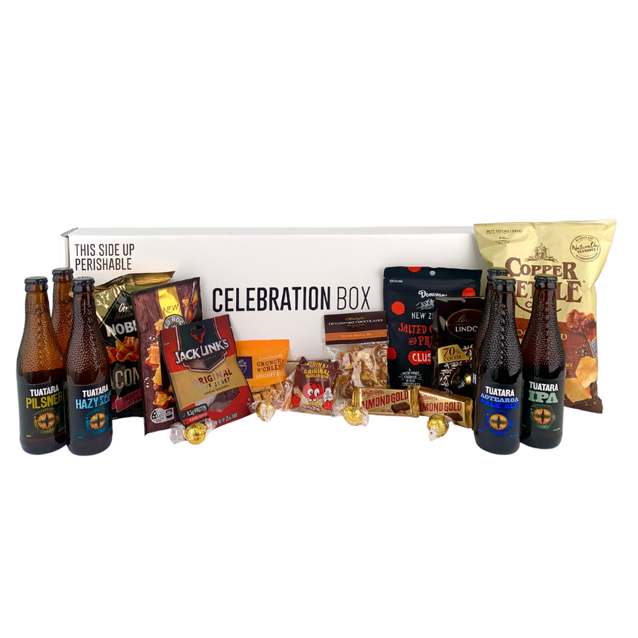 Celebration Box and Paddock to Pantry Gift Boxes. Delivery NZ Wide and Auckland Same Day, 7 Days a Week.