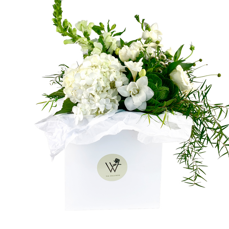 Flower Delivery with Celebration Box and The Wild Rose. Auckland Same Day Delivery. Posy flowers in a bag,