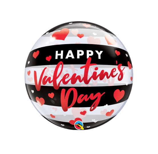 ADD ON: Happy Valentines Day Bubble Helium Balloon